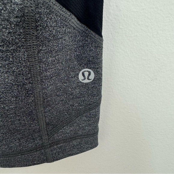 Lululemon Pace Rival Crop Heathered Black / Heathered Slate Size 2 - Picture 5 of 14